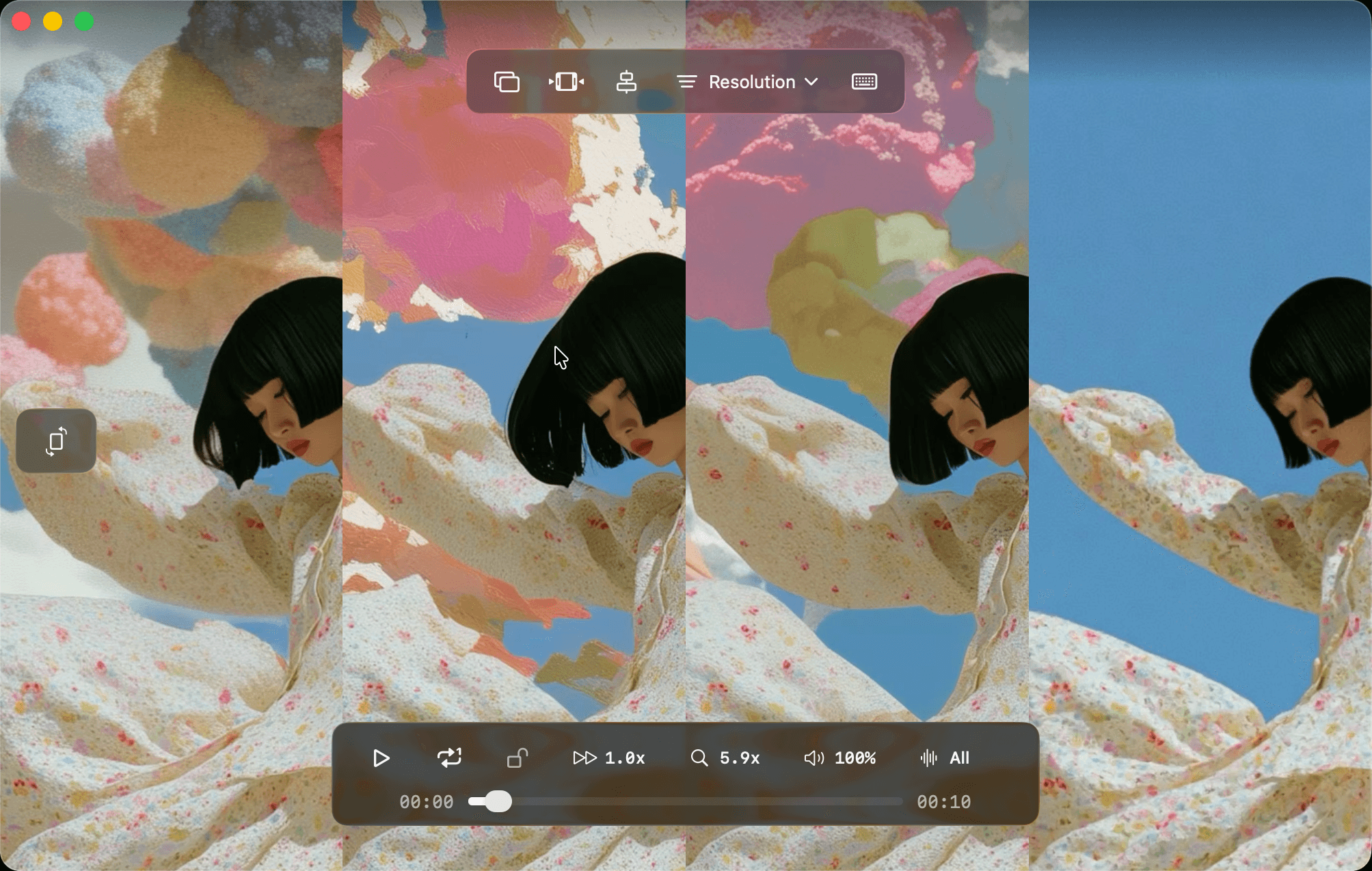 Supra Player — synced zoom and pan across a multicam grid